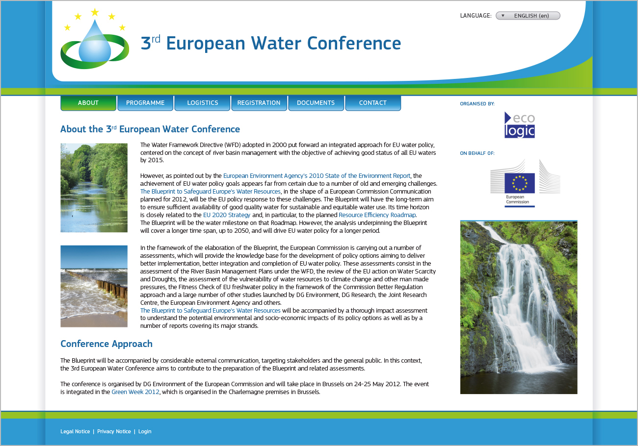 European Water Conference Website